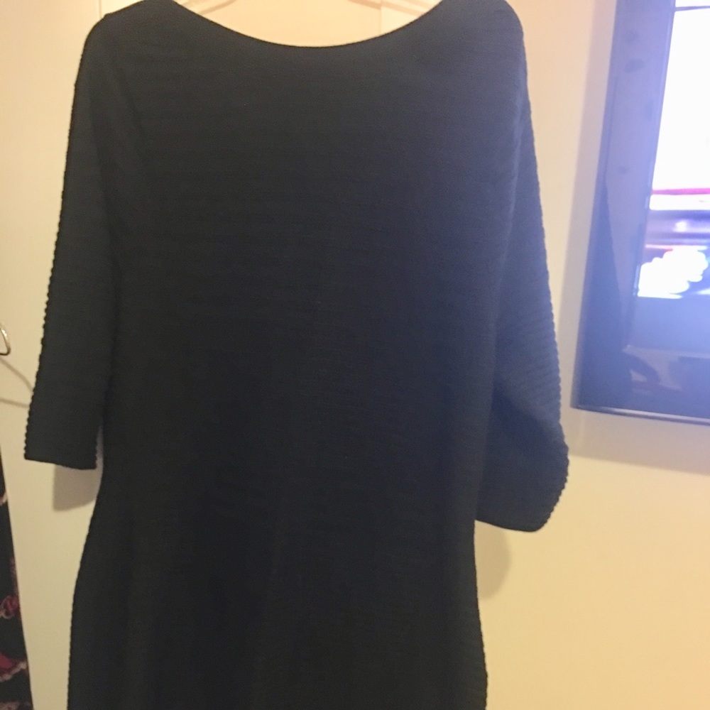 Lane Bryant black ribbed sweater dress with a cut out in the back Never Worn